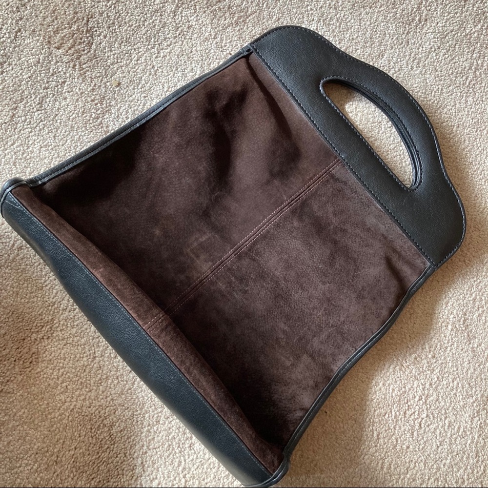 Vintage Ruth Saltz suede and leather handbag
